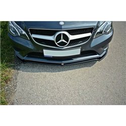 Maxton - LAME DU PARE-CHOCS AVANT V.1 Mercedes - Benz E Coupe / Cabrio C207 Facelift / A207 Facelit Noir Brillant