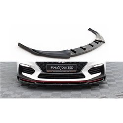 Maxton - Lame Du Pare-Chocs Avant V.5 Hyundai I30 N Mk3 Hatchback/ Fastback Noir Brillant