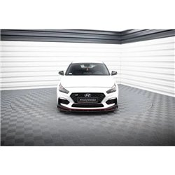 Maxton - Lame Du Pare-Chocs Avant V.5 Hyundai I30 N Mk3 Hatchback/ Fastback Noir Brillant