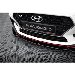 Maxton - Lame Du Pare-Chocs Avant V.5 Hyundai I30 N Mk3 Hatchback/ Fastback Noir Brillant