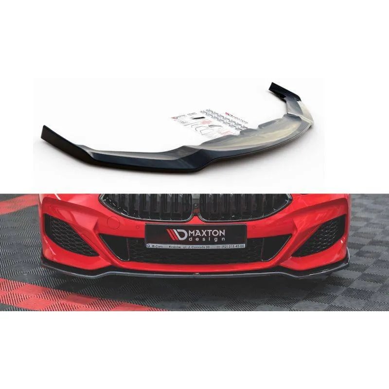 Maxton - Lame Du Pare-Chocs Avant V.2 BMW 8 Coupe G15 / 8 Gran Coupe M-pack G16 Noir Brillant