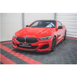 Maxton - Lame Du Pare-Chocs Avant V.2 BMW 8 Coupe G15 / 8 Gran Coupe M-pack G16 Noir Brillant
