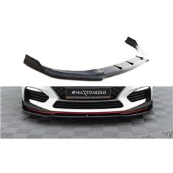 Maxton - Lame Du Pare-Chocs Avant V.3 Hyundai I30 N Mk3 Hatchback/ Fastback Noir Brillant