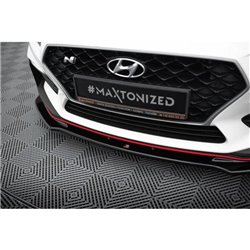Maxton - Lame Du Pare-Chocs Avant V.3 Hyundai I30 N Mk3 Hatchback/ Fastback Noir Brillant