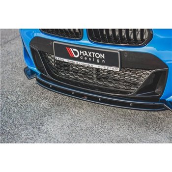 Maxton - Lame Du Pare-Chocs Avant BMW X2 F39 M-Pack Noir Brillant