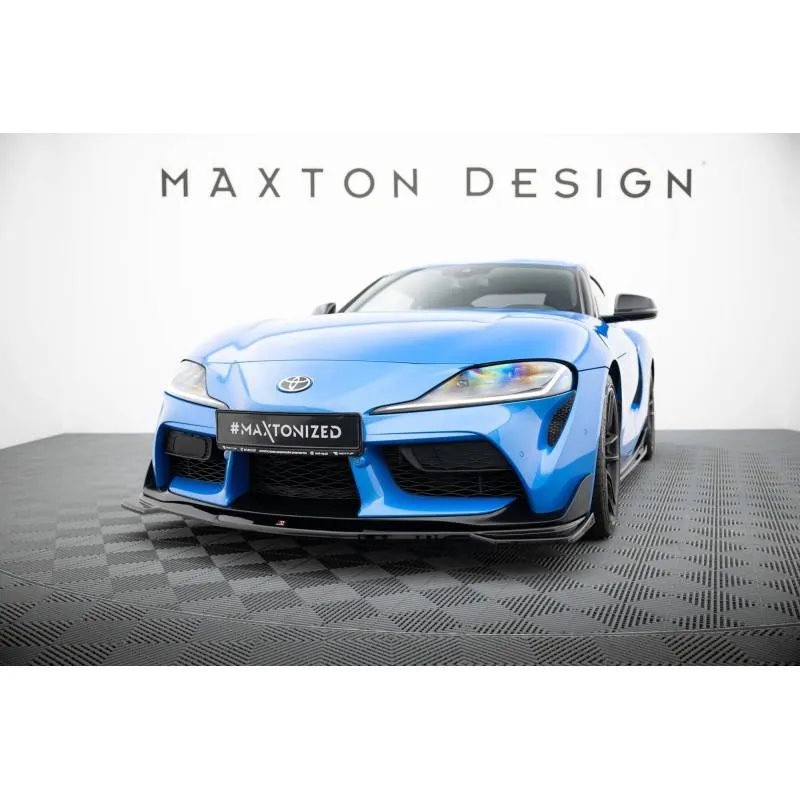 Maxton - Lame du pare-chocs avant / Splitter V.1 Toyota Supra Mk5 Noir Brillant