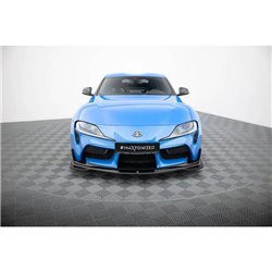 Maxton - Lame du pare-chocs avant / Lame V.1 Toyota Supra Mk5 Noir Brillant
