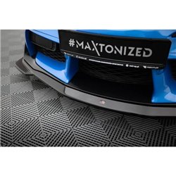 Maxton - Lame du pare-chocs avant / Lame V.1 Toyota Supra Mk5 Noir Brillant