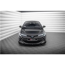 Maxton - Lame Du Pare-Chocs Avant V.2 Toyota Corolla XII Touring Sports/ Hatchback Noir Brillant