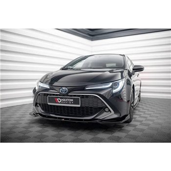 Maxton - Lame Du Pare-Chocs Avant V.2 Toyota Corolla XII Touring Sports/ Hatchback Noir Brillant