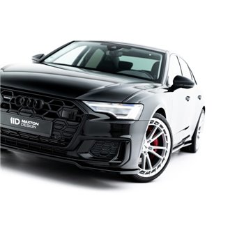 Maxton - Lame Du Pare-Chocs Avant V.2 Audi A6 S-Line / S6 C8 / C8 Facelift Noir Brillant