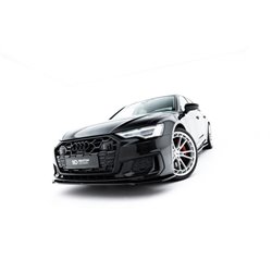 Maxton - Lame Du Pare-Chocs Avant V.1 Audi A6 S-Line / S6 C8 / C8 Facelift Noir Brillant