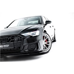 Maxton - Lame Du Pare-Chocs Avant V.1 Audi A6 S-Line / S6 C8 / C8 Facelift Noir Brillant