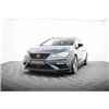 Maxton - Lame Du Pare-Chocs Avant V.7 Seat Leon Cupra / FR Mk3 FL Noir Brillant