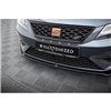 Maxton - Lame Du Pare-Chocs Avant V.7 Seat Leon Cupra / FR Mk3 FL Noir Brillant