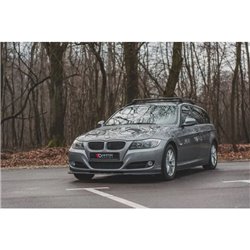 Maxton - Lame Du Pare-Chocs Avant V.2 BMW 3 E90/E91 Facelift Noir Brillant