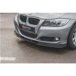 Maxton - Lame Du Pare-Chocs Avant V.2 BMW 3 E90/E91 Facelift Noir Brillant