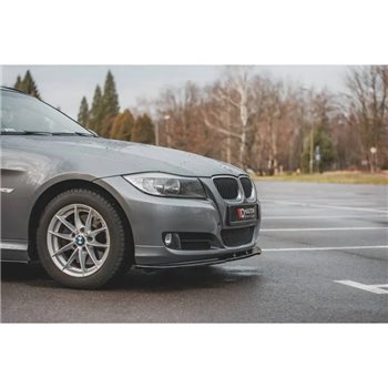 Maxton - Lame Du Pare-Chocs Avant V.2 BMW 3 E90/E91 Facelift Noir Brillant