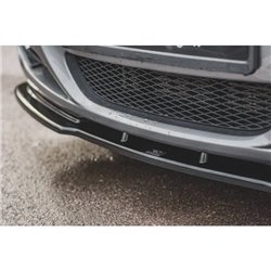 Maxton - Lame Du Pare-Chocs Avant V.2 BMW 3 E90/E91 Facelift Noir Brillant