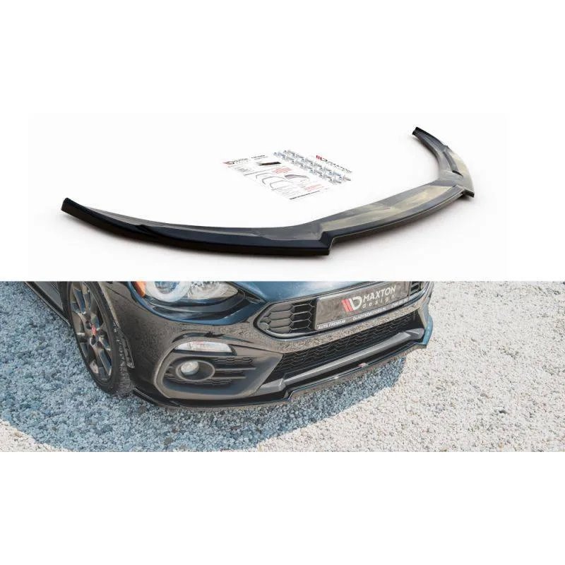 Maxton - Lame Du Pare-Chocs Avant Abarth 124 Spider Noir Brillant