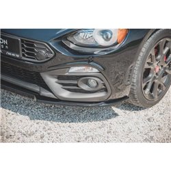 Maxton - Lame Du Pare-Chocs Avant Abarth 124 Spider Noir Brillant