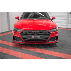 Maxton - Lame Du Pare-Chocs Avant V.1 Audi A7 S-Line C8 / S7 C8 / C8 Facelift / S7 Facelift Noir Brillant