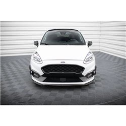 Maxton - Lame Du Pare-Chocs Avant V.6 Ford Fiesta Mk8 ST / ST-Line Noir Brillant