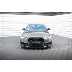 Maxton - Lame Du Pare-Chocs Avant V.2 Audi A6 / A6 C7 S-line/ S6 C7 Facelift Noir Brillant