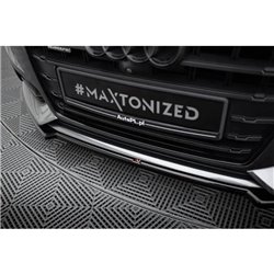 Maxton - Lame Du Pare-Chocs Avant V.2 Audi A6 / A6 C7 S-line/ S6 C7 Facelift Noir Brillant