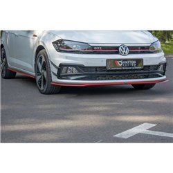 Maxton - Lame Du Pare-Chocs Avant V.2 Volkswagen Polo GTI / R-line Mk6 Rouge
