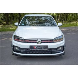 Maxton - Lame Du Pare-Chocs Avant V.2 Volkswagen Polo GTI / R-line Mk6 Rouge