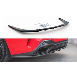 Maxton - Arriere Splitter (avec une barre verticale) BMW 8 Coupe M-Pack G15 Noir Brillant