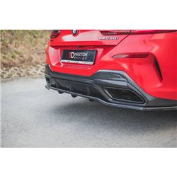 Maxton - Arriere Lame (avec une barre verticale) BMW 8 Coupe M-Pack G15 Noir Brillant
