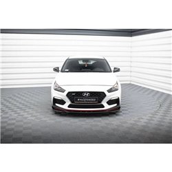 Maxton - Lame Du Pare-Chocs Avant V.4 Hyundai I30 N Mk3 Hatchback/ Fastback Noir Brillant