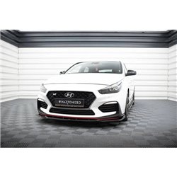 Maxton - Lame Du Pare-Chocs Avant V.4 Hyundai I30 N Mk3 Hatchback/ Fastback Noir Brillant