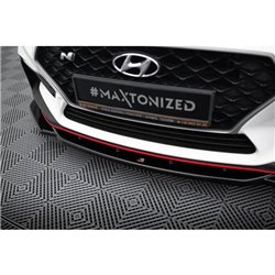 Maxton - Lame Du Pare-Chocs Avant V.4 Hyundai I30 N Mk3 Hatchback/ Fastback Noir Brillant