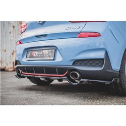 Maxton - Arriere Lame (avec une barre verticale) Hyundai I30 N Mk3 Hatchback Noir Brillant
