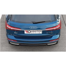 Maxton - Arriere Lame (avec une barre verticale) Audi A6 S-Line C8 Noir Brillant