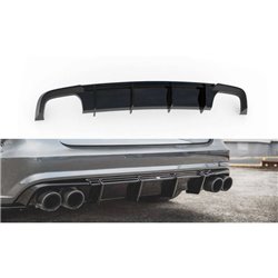 Maxton - Diffuseur Arrière Complet V.1 Audi S6 C7 Facelift Noir Brillant
