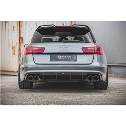 Maxton - Diffuseur Arrière Complet V.1 Audi S6 C7 Facelift Noir Brillant