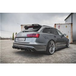 Maxton - Diffuseur Arrière Complet V.1 Audi S6 C7 Facelift Noir Brillant