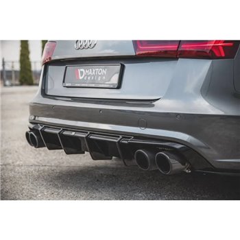 Maxton - Diffuseur Arrière Complet V.1 Audi S6 C7 Facelift Noir Brillant