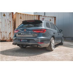 Maxton - Diffuseur Arrière Complet V.2 Seat Leon Cupra ST Mk3 FL Noir Brillant