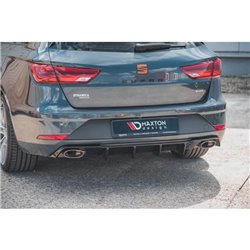 Maxton - Diffuseur Arrière Complet V.2 Seat Leon Cupra ST Mk3 FL Noir Brillant