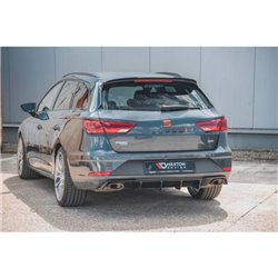 Maxton - Diffuseur Arrière Complet V.2 Seat Leon Cupra ST Mk3 FL Noir Brillant