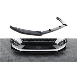 Maxton - Lame Du Pare-Chocs Avant V.7 Ford Fiesta Mk8 ST / ST-Line Noir Brillant