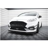 Maxton - Lame Du Pare-Chocs Avant V.7 Ford Fiesta Mk8 ST / ST-Line Noir Brillant