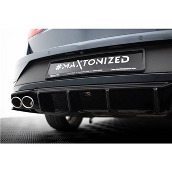 Maxton - Diffuseur Arrière Complet V.3 Seat Leon Cupra ST Mk3 FL Noir Brillant