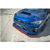 Maxton - LAME DU PARE-CHOCS AVANT / SPLITTER V.3 SUBARU WRX STI Noir Brillant + Rouge