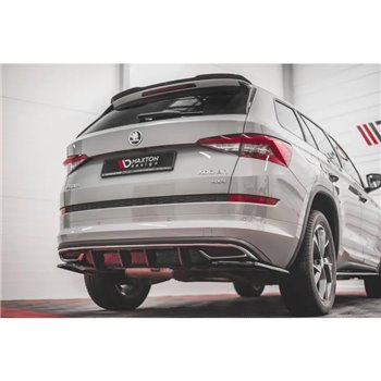 Maxton - Rajout Du Pare-Chocs Arriere Skoda Kodiaq Sportline Mk1 / Mk1 Facelift Noir Brillant